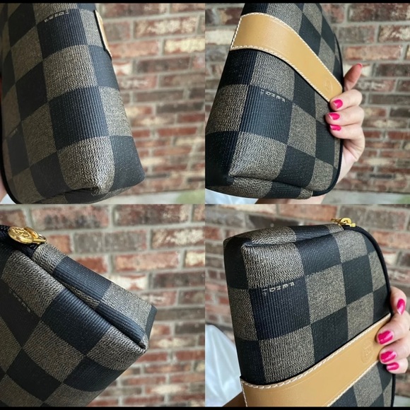 NWOT RARE💝Auth💝FENDI Zucchino Zucca Checkered Damier Monogram Clutch/Pochette✨ - Picture 12 of 13